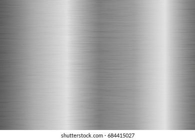 Metal brushed background with scratched surface. Vector 3d illustration