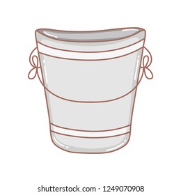 metal bucket isolated icon