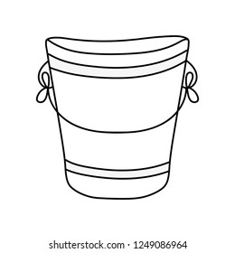 Metal Bucket Isolated Icon Stock Vector (Royalty Free) 1249086964 ...