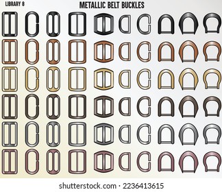 METAL BUCKLES FOR GAMENTS ACCESSORIES VECTOR SKETCH