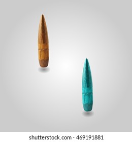 Metal bullet high resolution flat triangle polygon vector eps10