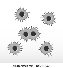 Metal bullet hole vector