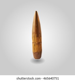 Metal bullet low and high resolution triangle mesh realistic vector eps10