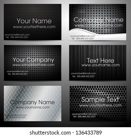 Metal Business Card Set Eps10