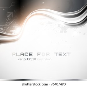 Metal business greeting card. Vector eps 10.