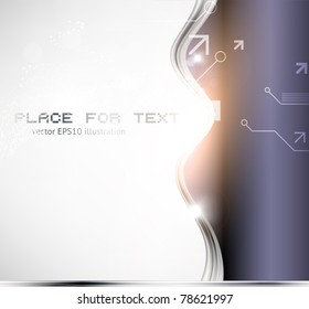 Metal business greeting card. Vector eps 10.