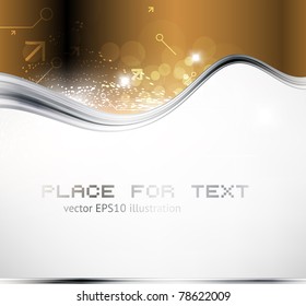 Metal business greeting card. Vector eps 10.