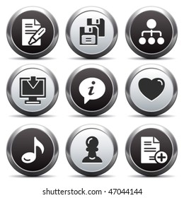 Metal button with icon 10