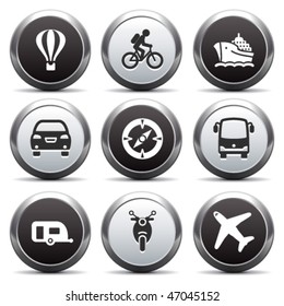 Metal button with icon 20