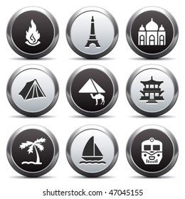 Metal button with icon 22