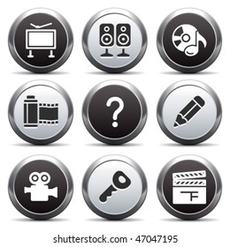Metal button with icon 28