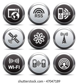 Metal button with icon 30