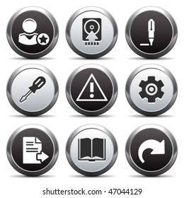 Metal button with icon 6