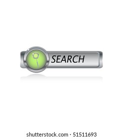 metal button with search icon