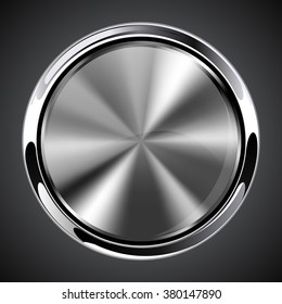 Metal button. Vector illustration