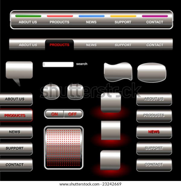 Metal Buttons Stock Vector (Royalty Free) 23242669 | Shutterstock