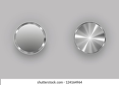 metal buttons gray