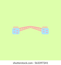 metal cable suspension bridge, modern bridge