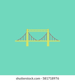 metal cable suspension bridge, modern bridge