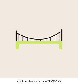 metal cable suspension bridge, modern bridge