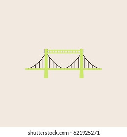 metal cable suspension bridge, modern bridge
