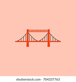 metal cable suspension bridge, modern bridge