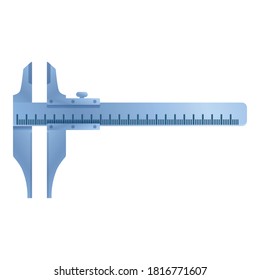 Metal caliper icon. Cartoon of metal caliper vector icon for web design isolated on white background