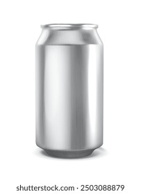 A metal can for drinks without a label. Vector illustration