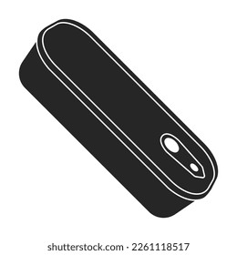 El metal puede ser icono vector.El icono del vector negro aislado en el fondo blanco puede ser metal.