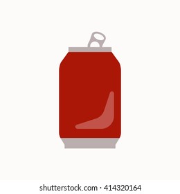 Metal can waste flat concept.  Vector illustration of sorting Metal can waste. Icon of Metal can waste for garbage disposal design.  Metal can waste sorting management . 