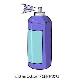 Metal canister with paint, spray paint, vector illustration in cartoon style on a white background