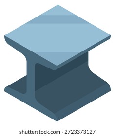 Icono isométrico de fundición de metal. Elemento de color de metalistería