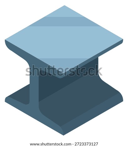 Metal casting isometric icon. Metalwork color element