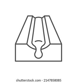 Metal Casting Line Outline Icon