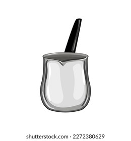 metal cezve coffee cartoon. metal cezve coffee sign. isolated symbol vector illustration