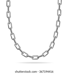 Metal Chain. Fashion Design for Jewelry. Vector illustration