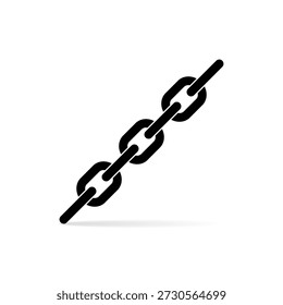 Metal chain icon. Strong connection and unity symbol. Strength and unbreakable bond sign