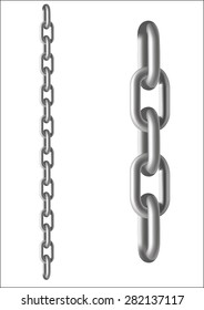 Metal chain links. In the vector  in layers  it easier to extend to desired length.