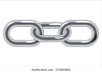 Cadenas metálicas sin fisuras eslabones. 
