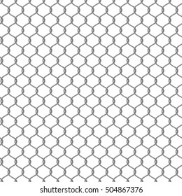 Metal chain-link fencing. Seamless Vector illustration