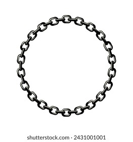 Metal Chains Frame Design Illustration vector eps format , suitable for your design needs, logo, illustration, animation, etc.