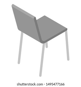 Metal chair icon. Isometric of metal chair vector icon for web design isolated on white background