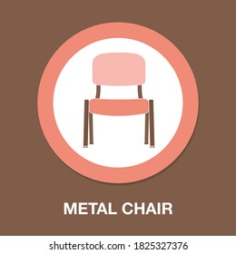 Metallstuhl Symbol - einfach, Vektorgrafik, Symbol für Website-Design, mobile App, ui. Vektorgrafik