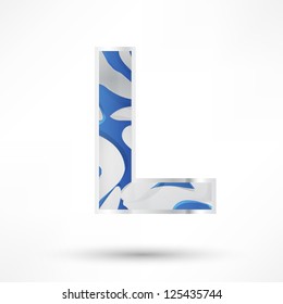 Metal chopped letters.