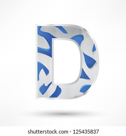 Metal chopped letters.