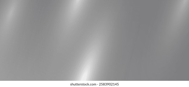 Metal chrome abstract background, Mirror or foil texture, Silver aluminum coating, Vector template backdrop.