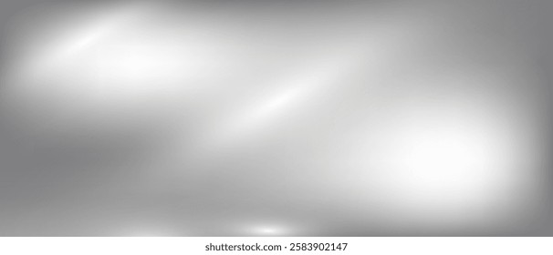 Metal chrome abstract background, Mirror or foil texture, Silver aluminum coating, Vector template backdrop.