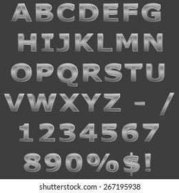 Metal chrome alphabet