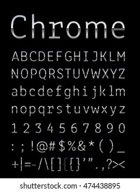 metal chrome alphabet  set