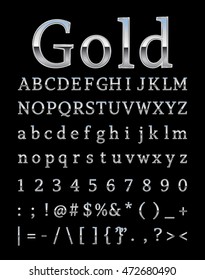metal chrome letter set 